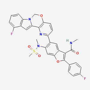molecular formula C32H24F2N4O5S B609114 MK-8876 CAS No. 1426960-33-9