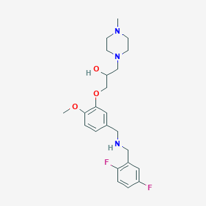 molecular formula C23H31F2N3O3 B6091184 1-(5-{[(2,5-difluorobenzyl)amino]methyl}-2-methoxyphenoxy)-3-(4-methyl-1-piperazinyl)-2-propanol 