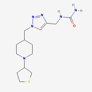 molecular formula C14H24N6OS B6091212 N-[(1-{[1-(tetrahydro-3-thienyl)-4-piperidinyl]methyl}-1H-1,2,3-triazol-4-yl)methyl]urea 
