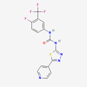 molecular formula C15H9F4N5OS B609126 ML216 CAS No. 1430213-30-1
