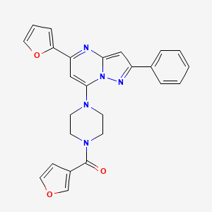 3-Furanyl-[4-[5-(2-furanyl)-2-phenyl-7-pyrazolo[1,5-a]pyrimidinyl]-1-piperazinyl]methanone
