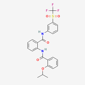 2-[(2-propan-2-yloxybenzoyl)amino]-N-[3-(trifluoromethylsulfonyl)phenyl]benzamide