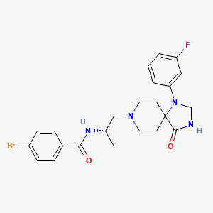 (S)-4-bromo-N-(1-(1-(3-fluorophenyl)-4-oxo-1,3,8-triazaspiro[4.5]decan-8-yl)propan-2-yl)benzamide