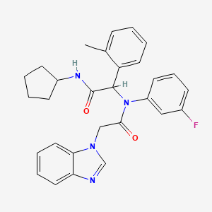 molecular formula C29H29FN4O2 B609139 rac-ML309 CAS No. 1355446-05-7