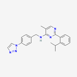 N-(4-(1H-1,2,3-triazol-1-yl)benzyl)-2-(2-isopropylphenyl)-5-methylpyrimidin-4-amine