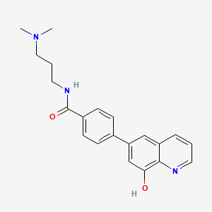 molecular formula C21H23N3O2 B609142 N-(3-(二甲基氨基)丙基)-4-(8-羟基喹啉-6-基)苯甲酰胺 CAS No. 1222800-79-4