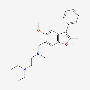 molecular formula C24H32N2O2 B6091508 N,N-diethyl-N'-[(5-methoxy-2-methyl-3-phenyl-1-benzofuran-6-yl)methyl]-N'-methyl-1,2-ethanediamine 