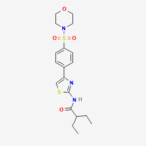 molecular formula C19H25N3O4S2 B609152 2-乙基-N-[4-(4-吗啉-4-基磺酰苯基)-1,3-噻唑-2-基]丁酰胺 CAS No. 1808260-45-8