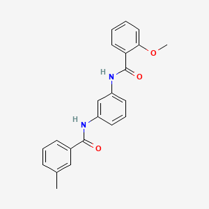 molecular formula C22H20N2O3 B609156 2-methoxy-N-(3-(3-methylbenzamido)phenyl)benzamide CAS No. 947914-18-3