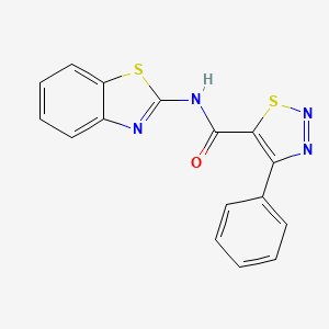 molecular formula C16H10N4OS2 B6091561 N-[(2Z)-1,3-benzothiazol-2(3H)-ylidene]-4-phenyl-1,2,3-thiadiazole-5-carboxamide 