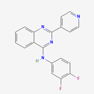molecular formula C19H12F2N4 B609157 ML367 