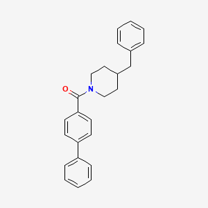 molecular formula C25H25NO B6091570 4-BENZYL-1-(BIPHENYL-4-YLCARBONYL)PIPERIDINE 