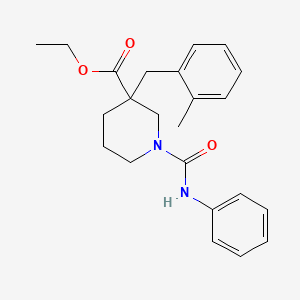 molecular formula C23H28N2O3 B6091588 ethyl 1-(anilinocarbonyl)-3-(2-methylbenzyl)-3-piperidinecarboxylate 