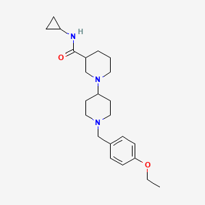 molecular formula C23H35N3O2 B6091617 N-cyclopropyl-1'-(4-ethoxybenzyl)-1,4'-bipiperidine-3-carboxamide 