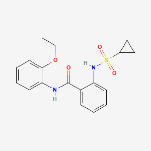 molecular formula C18H20N2O4S B609162 2-[(环丙基磺酰基)氨基]-N-(2-乙氧基苯基)苯甲酰胺 CAS No. 1646499-97-9