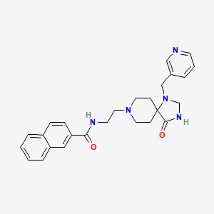 N-(2-(4-oxo-1-(pyridine-3-ylmethyl)-1,3,8-triazaspiro[4.5]decan-8-yl)ethyl)2-naphthamide