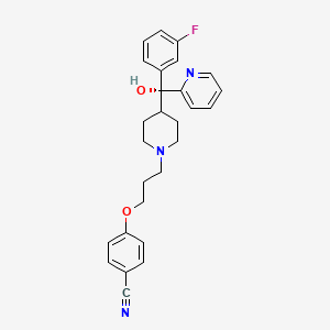 4-[3-[4-[(R)-(3-fluorophenyl)-hydroxy-pyridin-2-ylmethyl]piperidin-1-yl]propoxy]benzonitrile
