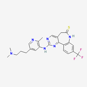 2-[[5-[3-(Dimethylamino)propyl]-2-methylpyridin-3-yl]amino]-9-(trifluoromethyl)-5,7-dihydropyrimido[5,4-d][1]benzazepine-6-thione