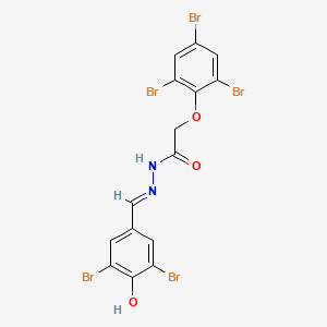 molecular formula C15H9Br5N2O3 B6091825 N-[(E)-(3,5-dibromo-4-hydroxyphenyl)methylideneamino]-2-(2,4,6-tribromophenoxy)acetamide 