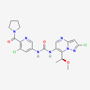 1-[2-chloro-7-[(1S)-1-methoxyethyl]pyrazolo[1,5-a]pyrimidin-6-yl]-3-[5-chloro-6-(pyrrolidine-1-carbonyl)pyridin-3-yl]urea