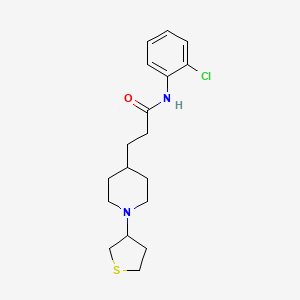 molecular formula C18H25ClN2OS B6091841 N-(2-chlorophenyl)-3-[1-(tetrahydro-3-thienyl)-4-piperidinyl]propanamide 