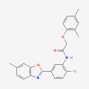 molecular formula C24H21ClN2O3 B6091954 N-[2-chloro-5-(6-methyl-1,3-benzoxazol-2-yl)phenyl]-2-(2,4-dimethylphenoxy)acetamide 