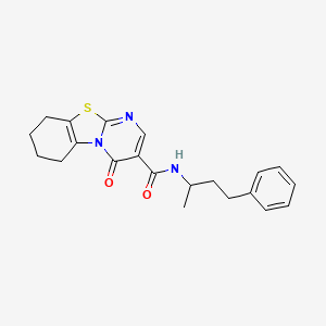 molecular formula C21H23N3O2S B6091972 4-Oxo-N-(4-phenyl-2-butanyl)-6,7,8,9-tetrahydro-4H-pyrimido[2,1-B][1,3]benzothiazole-3-carboxamide 