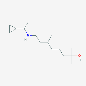 molecular formula C15H31NO B6091983 8-[(1-cyclopropylethyl)amino]-2,6-dimethyl-2-octanol 