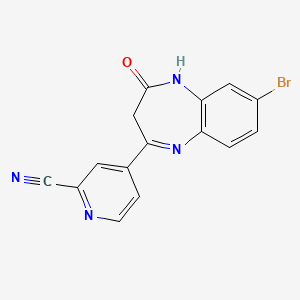 4-(8-Bromo-2-oxo-1,3-dihydro-1,5-benzodiazepin-4-yl)pyridine-2-carbonitrile