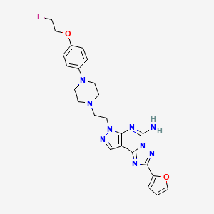 7H-Pyrazolo(4,3-E)(1,2,4)triazolo(1,5-C)pyrimidin-5-amine, 7-(2-(4-(4-(2-fluoroethoxy)phenyl)-1-piperazinyl)ethyl)-2-(2-furanyl)-