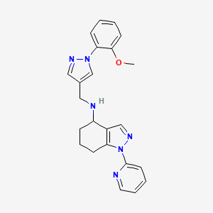 molecular formula C23H24N6O B6092004 N-{[1-(2-methoxyphenyl)-1H-pyrazol-4-yl]methyl}-1-(2-pyridinyl)-4,5,6,7-tetrahydro-1H-indazol-4-amine 