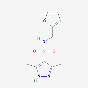 molecular formula C10H13N3O3S B6092110 N-(2-furylmethyl)-3,5-dimethyl-1H-pyrazole-4-sulfonamide 