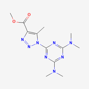molecular formula C12H18N8O2 B6092126 methyl 1-[4,6-bis(dimethylamino)-1,3,5-triazin-2-yl]-5-methyl-1H-1,2,3-triazole-4-carboxylate 