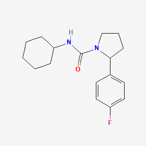 molecular formula C17H23FN2O B6092201 N-cyclohexyl-2-(4-fluorophenyl)-1-pyrrolidinecarboxamide 