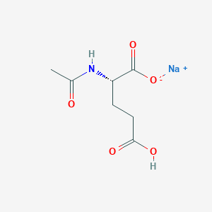 molecular formula C7H10NNaO5 B609223 sodium (S)-2-acetamido-4-carboxybutanoate CAS No. 20640-61-3