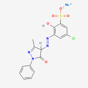 molecular formula C16H13ClN4O5S.Na<br>C16H13ClN4NaO5S B609225 CID 137227339 CAS No. 1934-24-3