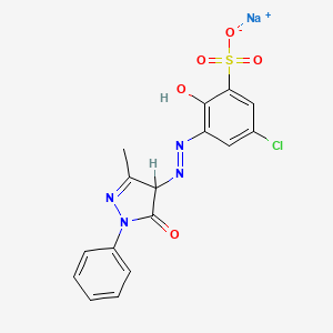 molecular formula C16H12ClN4NaO5S B609225 Sodium 3-(5-hydroxy-3-methyl-1-phenylpyrazol-4-ylazo)-5-chloro-2-hydroxybenzenesulphonate CAS No. 1934-24-3