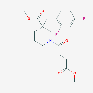 molecular formula C20H25F2NO5 B6092324 ethyl 3-(2,4-difluorobenzyl)-1-(4-methoxy-4-oxobutanoyl)-3-piperidinecarboxylate 