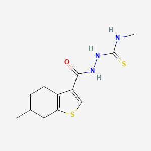 molecular formula C12H17N3OS2 B6092467 N-methyl-2-[(6-methyl-4,5,6,7-tetrahydro-1-benzothiophen-3-yl)carbonyl]hydrazinecarbothioamide 