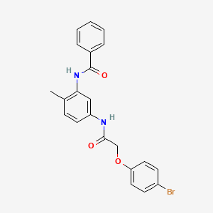 molecular formula C22H19BrN2O3 B6092468 N-[5-[[2-(4-bromophenoxy)acetyl]amino]-2-methylphenyl]benzamide 