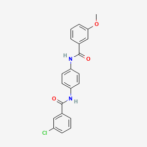molecular formula C21H17ClN2O3 B6092481 N-[4-[(3-chlorobenzoyl)amino]phenyl]-3-methoxybenzamide 