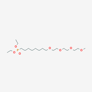 molecular formula C19H41O7P B609258 m-PEG4-(CH2)8-phosphonic acid ethyl ester CAS No. 2028281-89-0