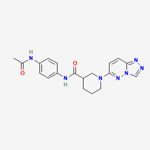 molecular formula C19H21N7O2 B6092637 N-[4-(acetylamino)phenyl]-1-([1,2,4]triazolo[4,3-b]pyridazin-6-yl)piperidine-3-carboxamide 
