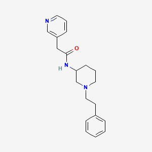 molecular formula C20H25N3O B6092648 N-[1-(2-phenylethyl)piperidin-3-yl]-2-pyridin-3-ylacetamide 