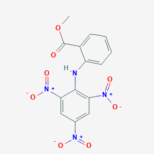 molecular formula C14H10N4O8 B6092649 Methyl 2-(2,4,6-trinitroanilino)benzoate 
