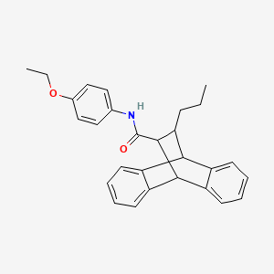 molecular formula C28H29NO2 B6092667 N-(4-ethoxyphenyl)-12-propyl-9,10-dihydro-9,10-ethanoanthracene-11-carboxamide 