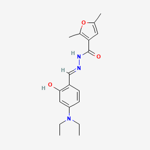 molecular formula C18H23N3O3 B6092681 N'-[4-(diethylamino)-2-hydroxybenzylidene]-2,5-dimethyl-3-furohydrazide 
