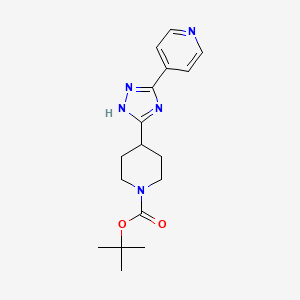 molecular formula C17H23N5O2 B6092707 tert-butyl 4-(5-(pyridin-4-yl)-1H-1,2,4-triazol-3-yl)piperidine-1-carboxylate 