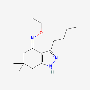 molecular formula C15H25N3O B6092723 3-butyl-6,6-dimethyl-1,5,6,7-tetrahydro-4H-indazol-4-one O-ethyloxime 