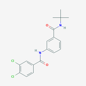 molecular formula C18H18Cl2N2O2 B6092829 N-{3-[(tert-butylamino)carbonyl]phenyl}-3,4-dichlorobenzamide 